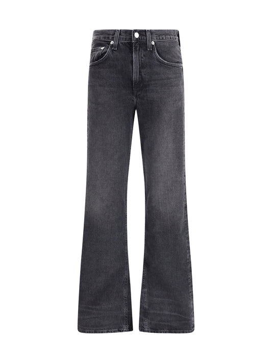 Agolde Mid-rise kick boot Jeans - Obscure (Worn Dk Blk)