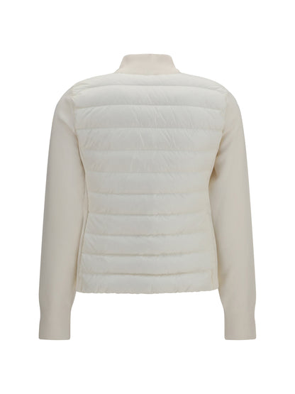 Moncler Quilted Knit Cardigan - White