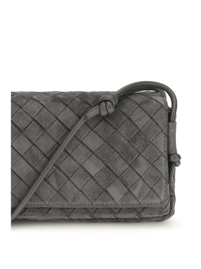 Bottega Veneta Notturno Clutch - Obsidian Grey-Silver
