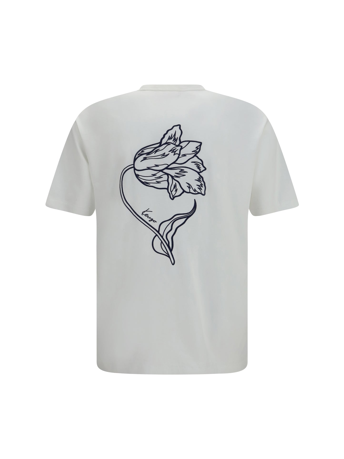 KENZO Kenzo Tulip embroidered cotton T-shirt