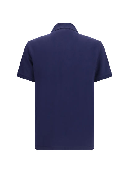 Versace Cotton piqué Polo with Medusa patch - Dark Navy