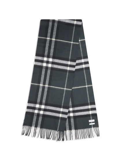 Burberry Cashmere Check Scarf - Anchor Green