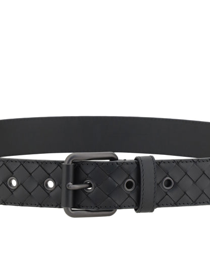 Bottega Veneta Intrecciato Belt - Black