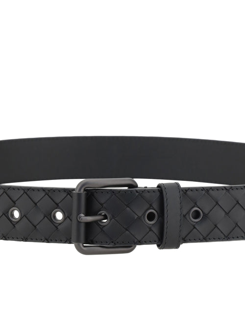 Bottega Veneta Intrecciato Belt - Black