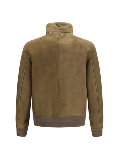 Salvatore Santoro High-neck Suede Jacket - Army