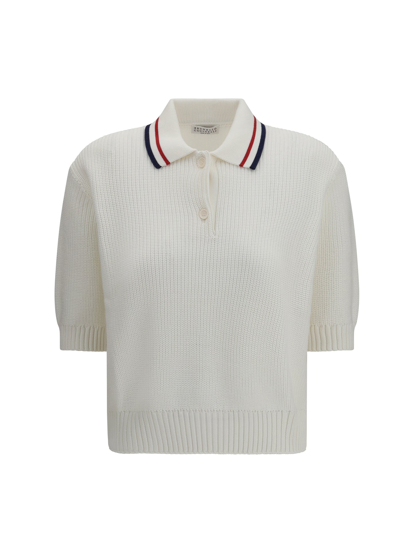 BRUNELLO CUCINELLI Polo in cotton English rib knit