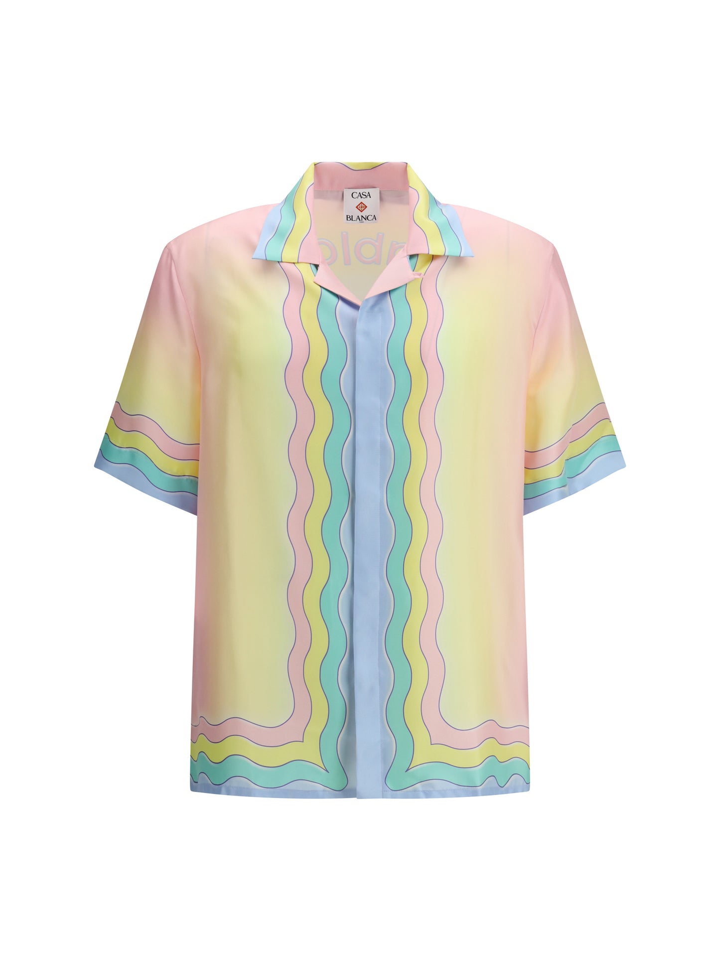 CASABLANCA All-over monogram jacquard pattern polo Shirt