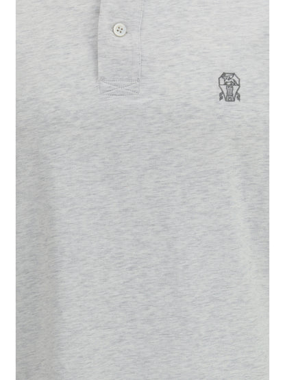BRUNELLO CUCINELLI Polo in cotton jersey with short sleeves