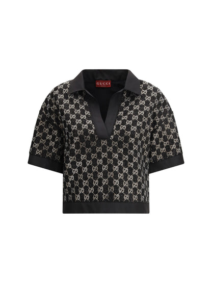 Gucci Wool lamé tweed Top - Black