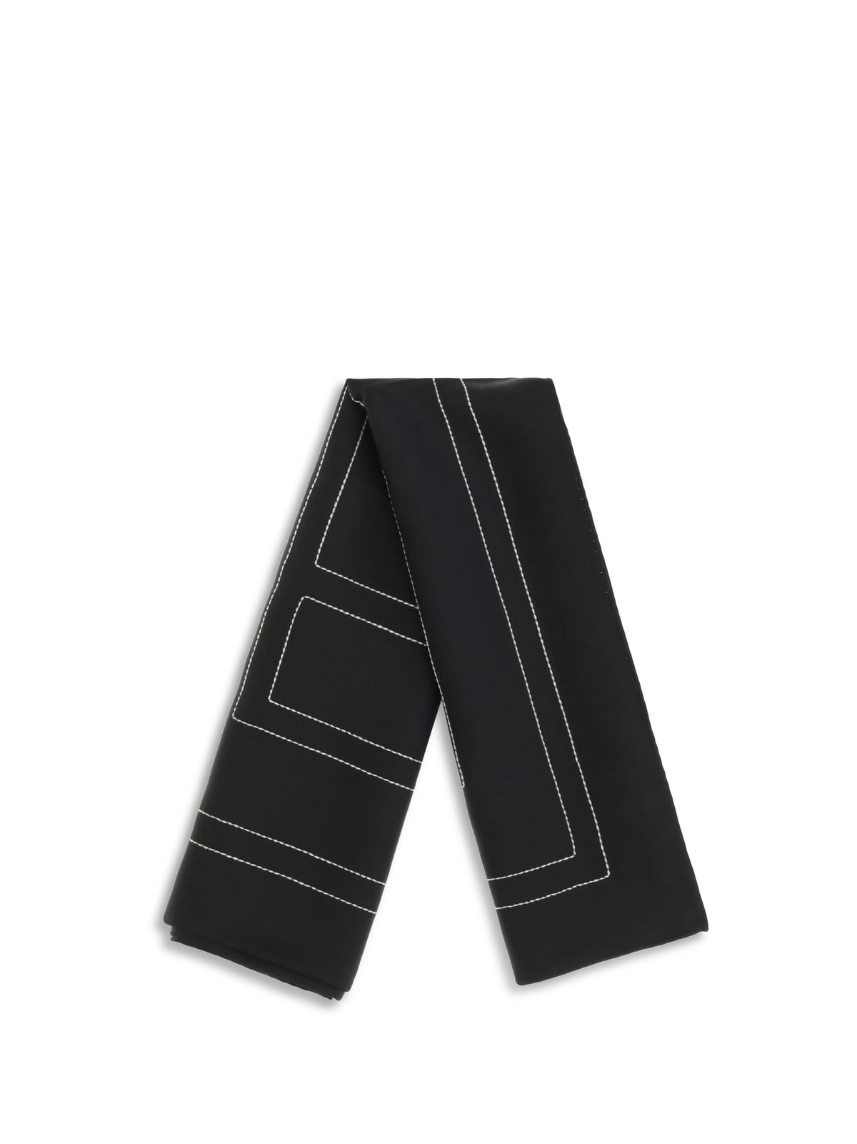 Toteme Silk Scarf with embroidery - Black