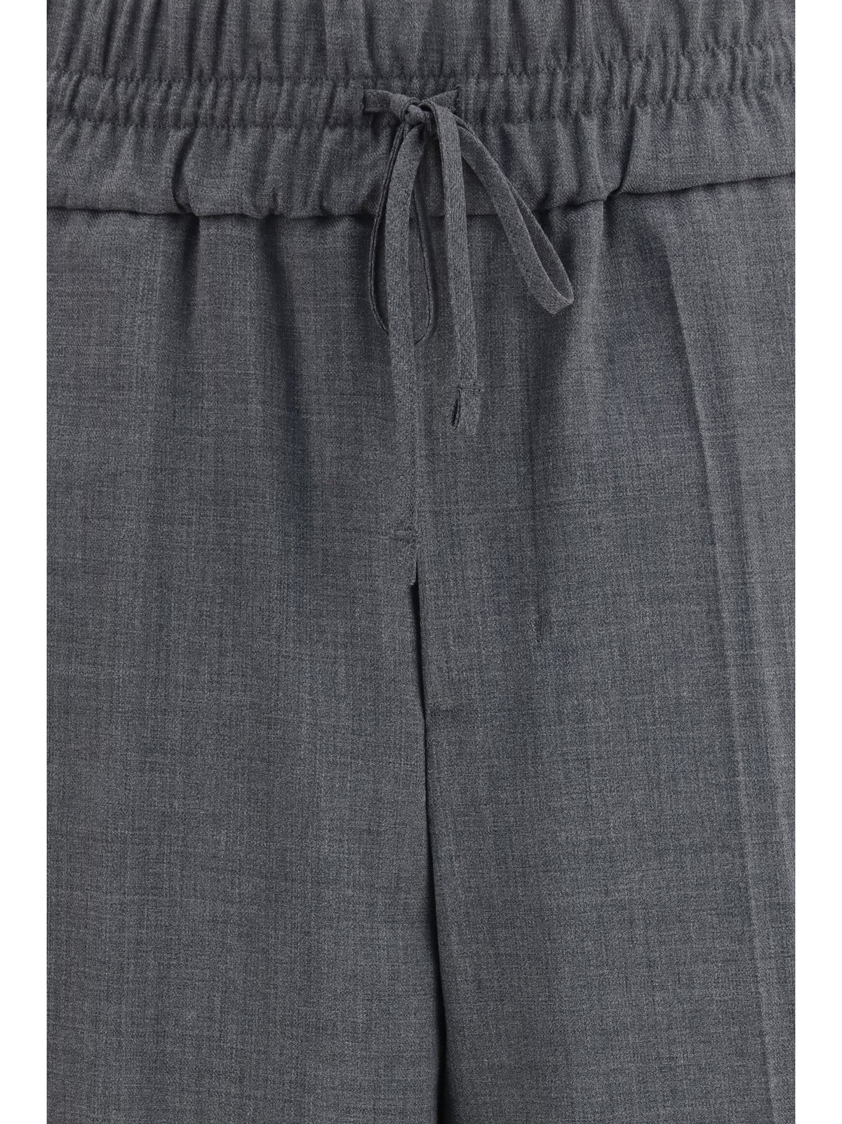 Ami Paris Wool Pants with elasticated waist - Gris Charcoal