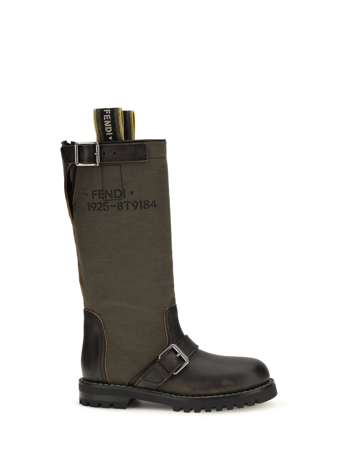 Fendi Commando High Boots - Ner Mor+V.Milit.Nero
