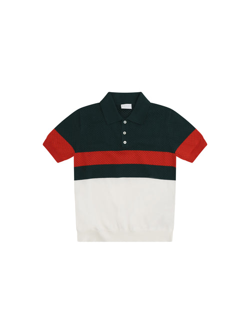 Gucci Cotton Polo shirt for Boy - White/Green/Red