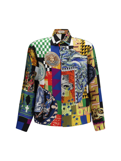 Versace Medusa print silk twill Shirt - Multicolor