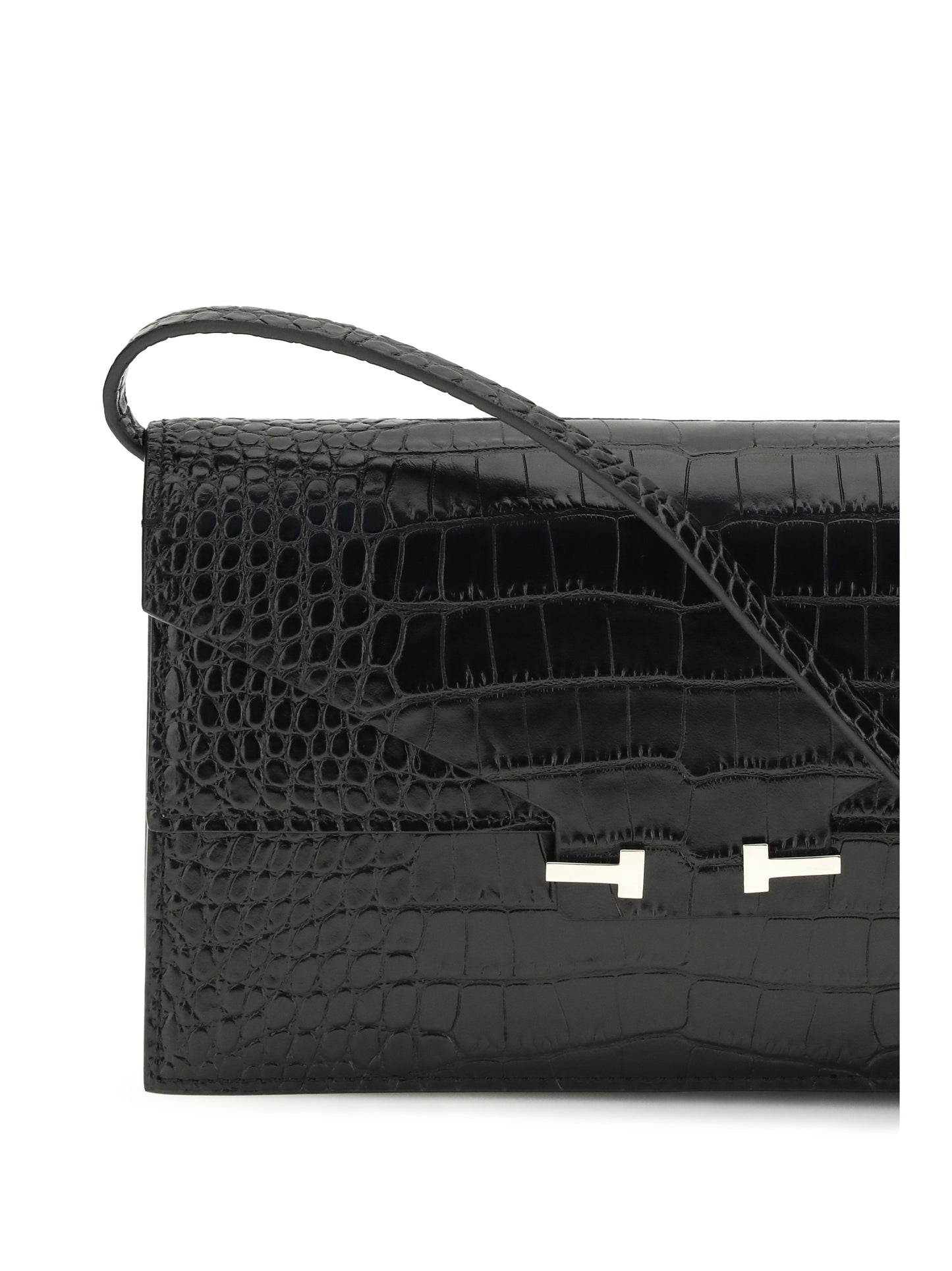 TOM FORD Crocodile Print Shoulder Bag