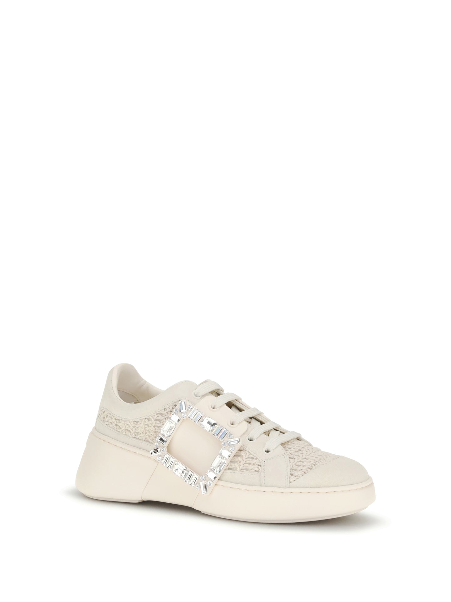 ROGER VIVIER Viv' Skate leather Sneakers with embroderies details