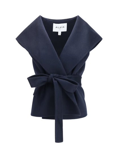 AlaïA Cashmere Hooded Vest - Minuit