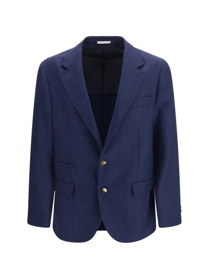 Brunello Cucinelli Single breasted wool Blazer - Navy