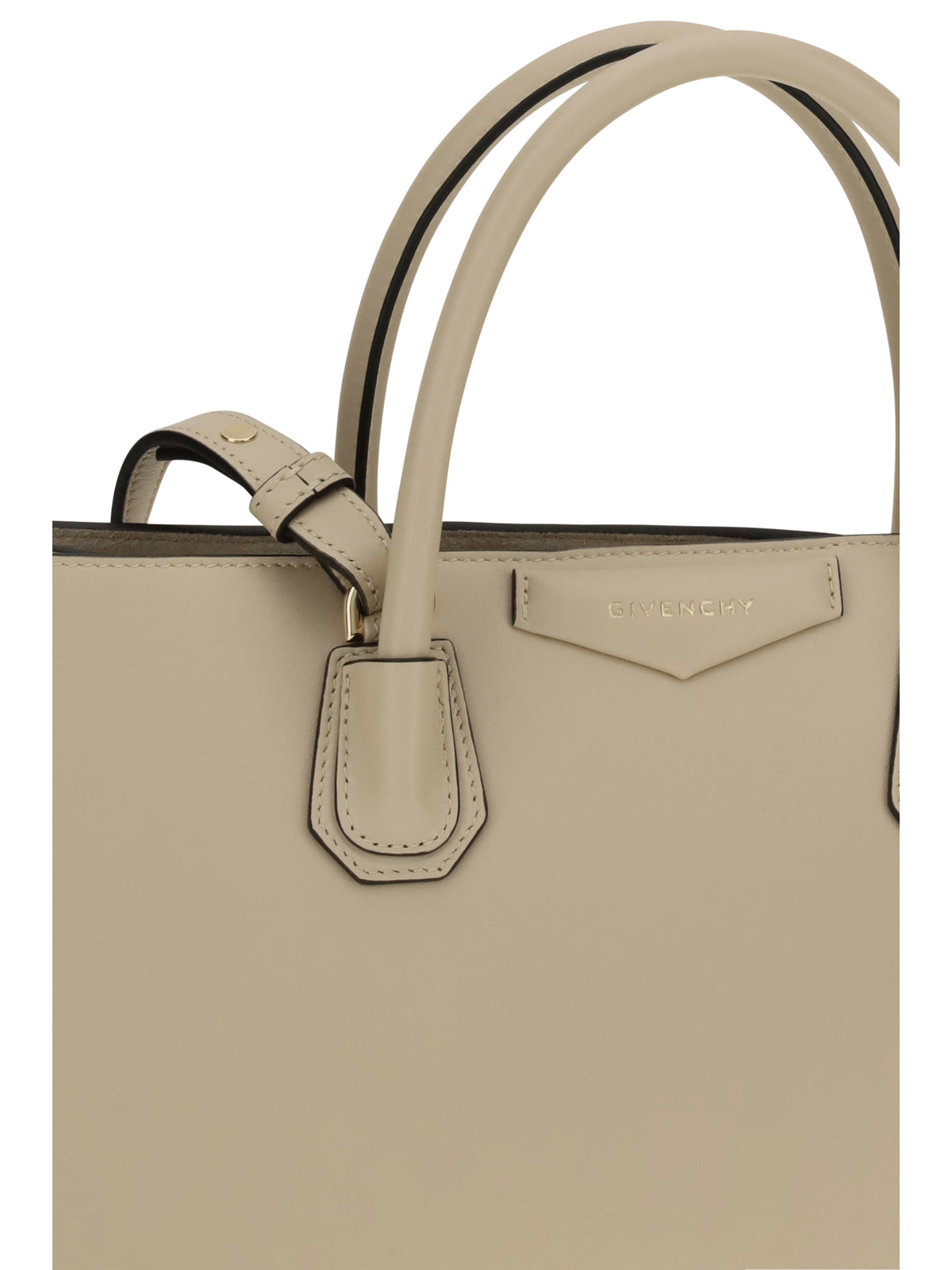 Givenchy Small Antigona Catchall glossy grained leather Handbag - Dune