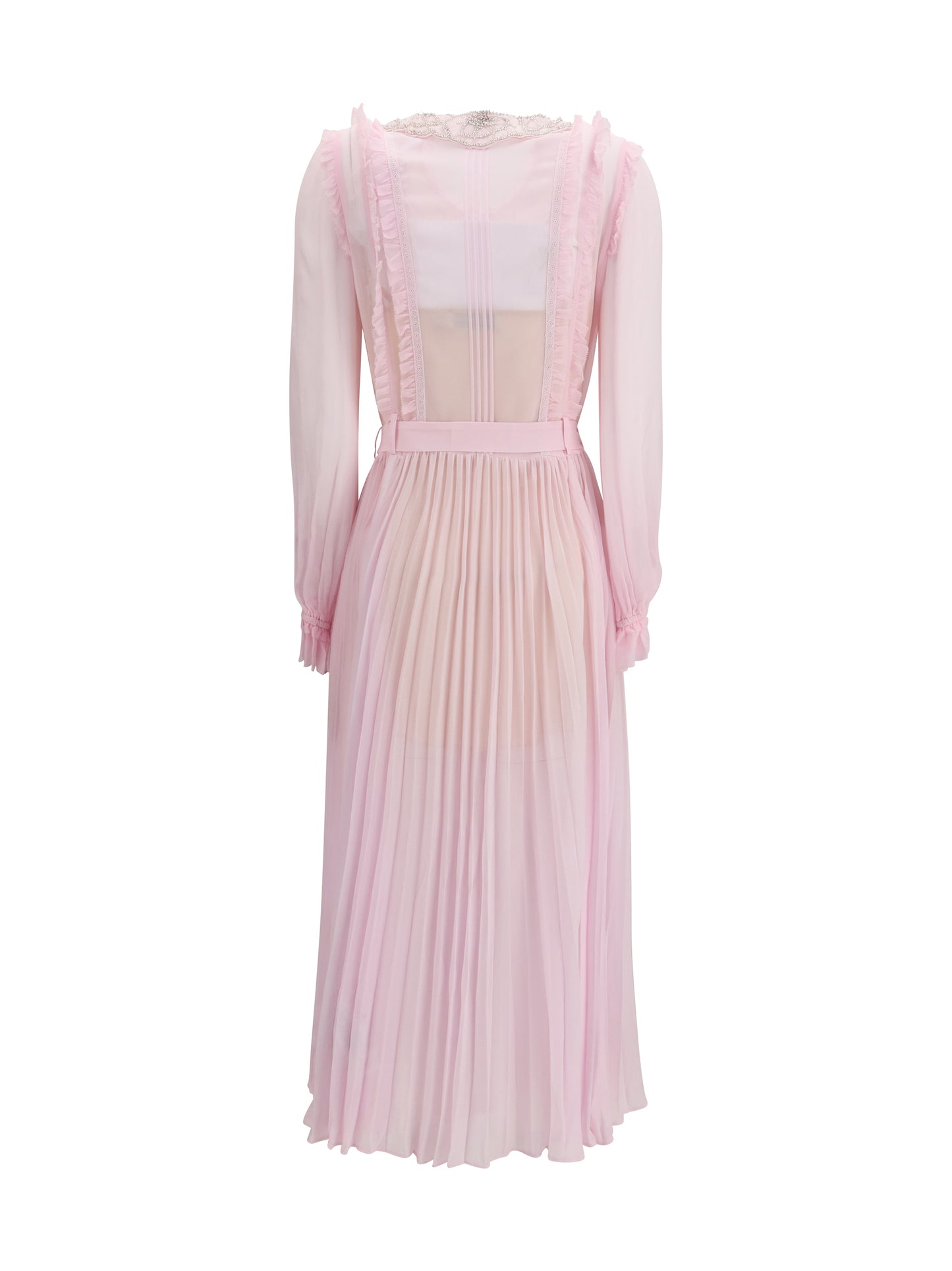 SELF-PORTRAIT Pleated georgette midi Dress