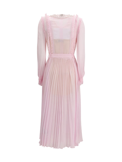 SELF-PORTRAIT Pleated georgette midi Dress