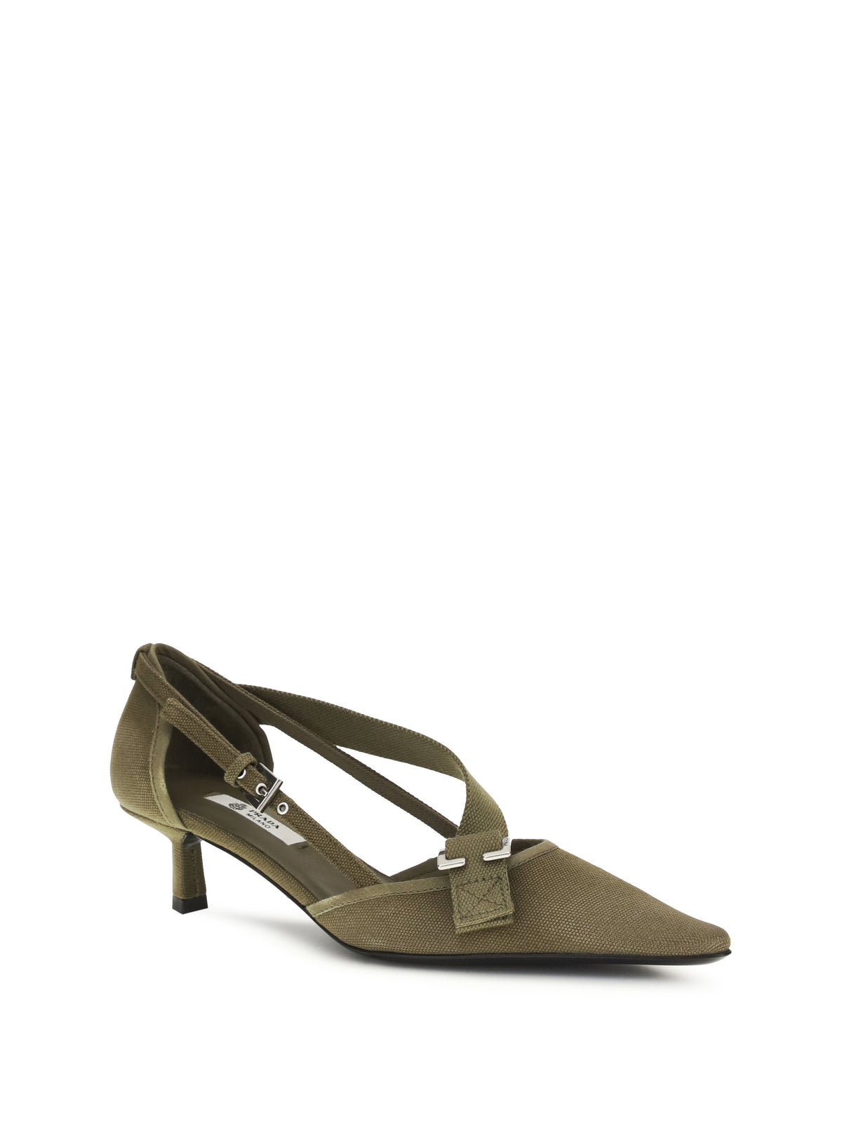 Prada Cotton Pumps - Military