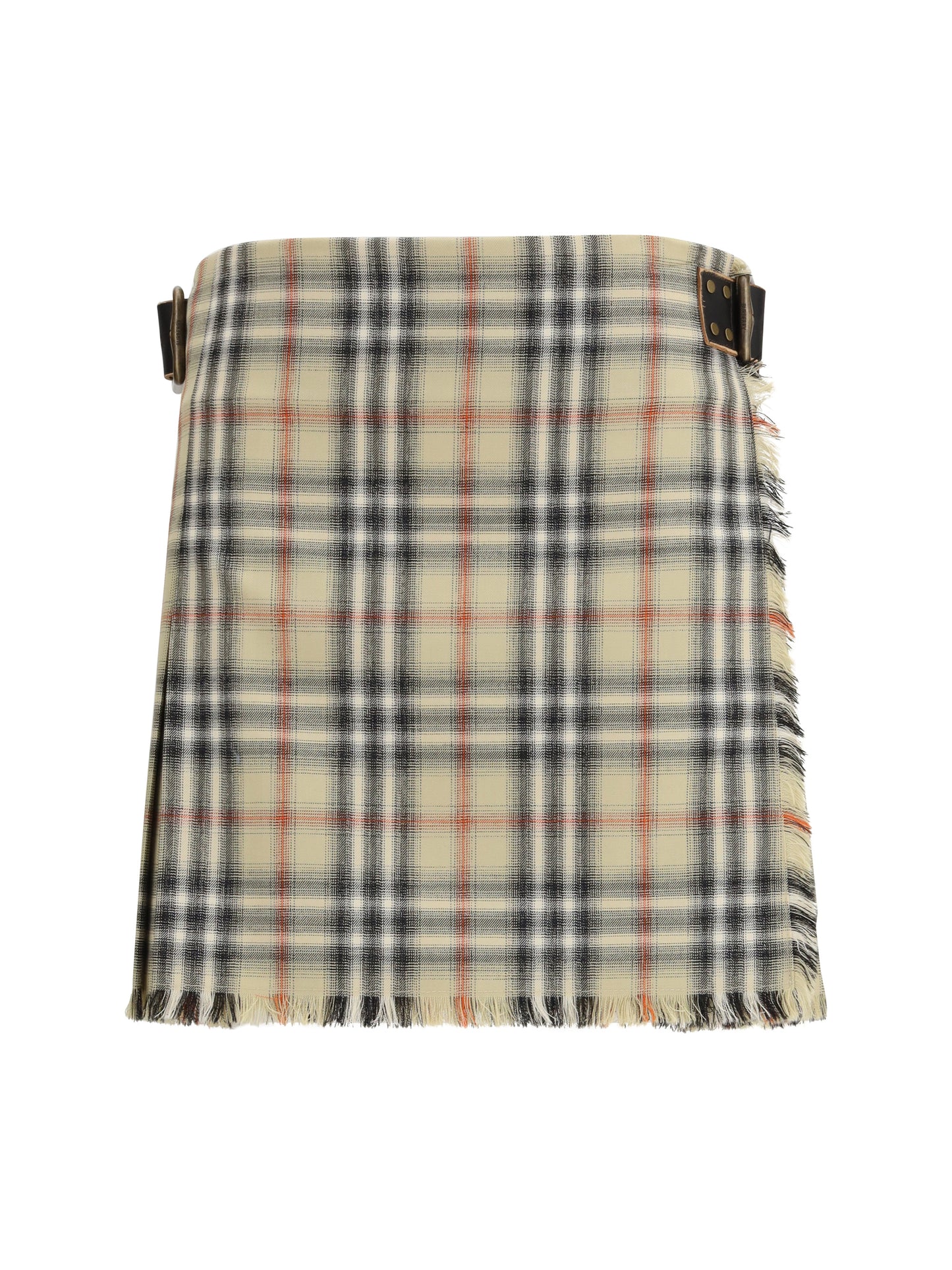 BURBERRY Check wool mini Skirt
