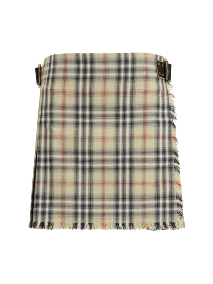 BURBERRY Check wool mini Skirt