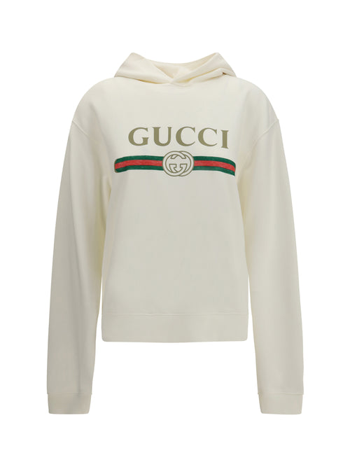 Gucci Cotton and cashmere jersey Hoodie - White/Mc