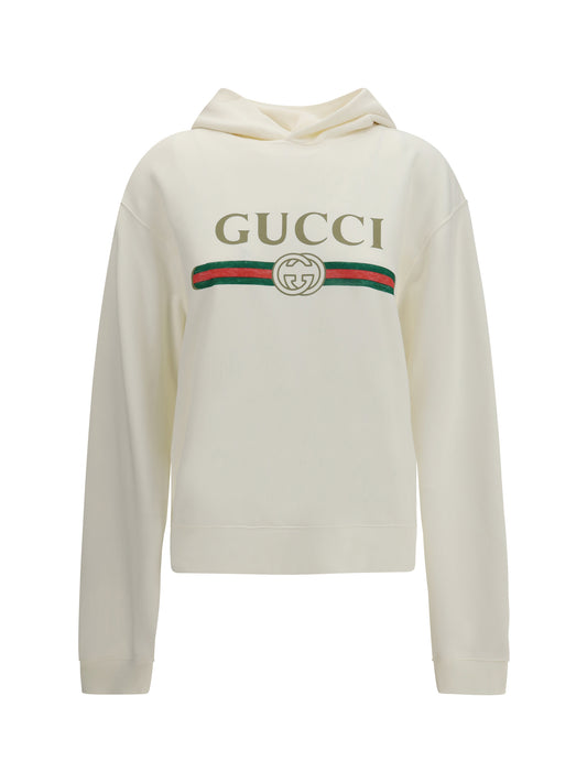 Gucci Cotton and cashmere jersey Hoodie - White/Mc