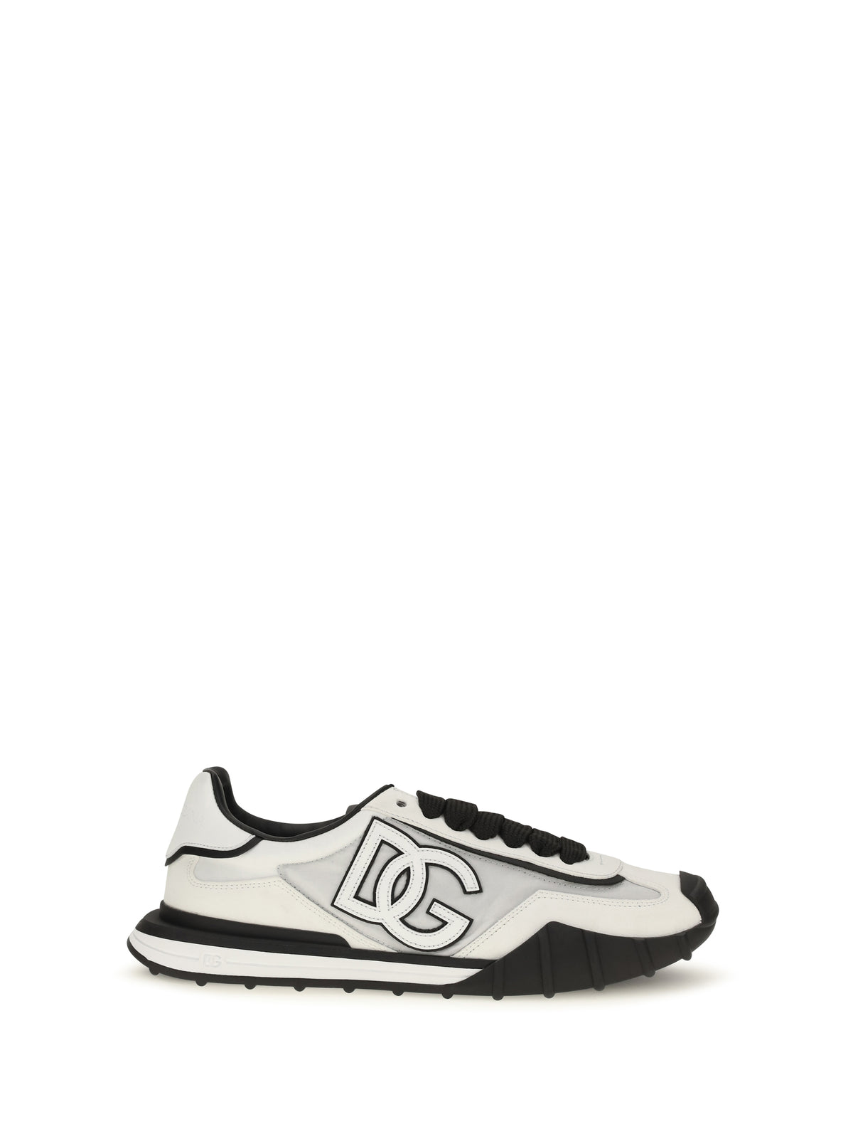 Dolce & Gabbana DG Logo leather Sneakers - White/White