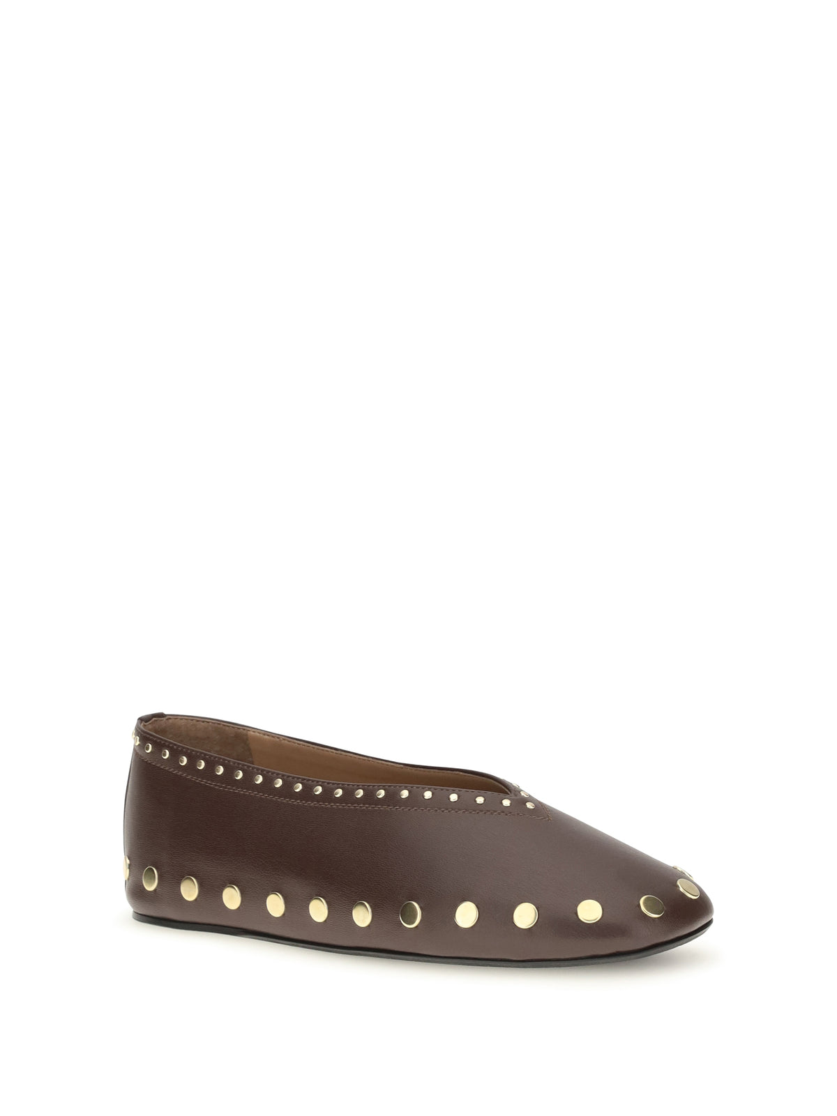 Ganni Jenny Ballerinas - Chicory Coffee