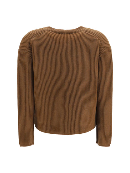 Max Mara Studio Filtro wool and cashmere Cardigan - Castagna
