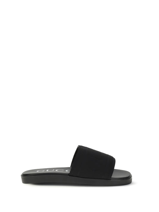 GUCCI Jacquard fabric Slides