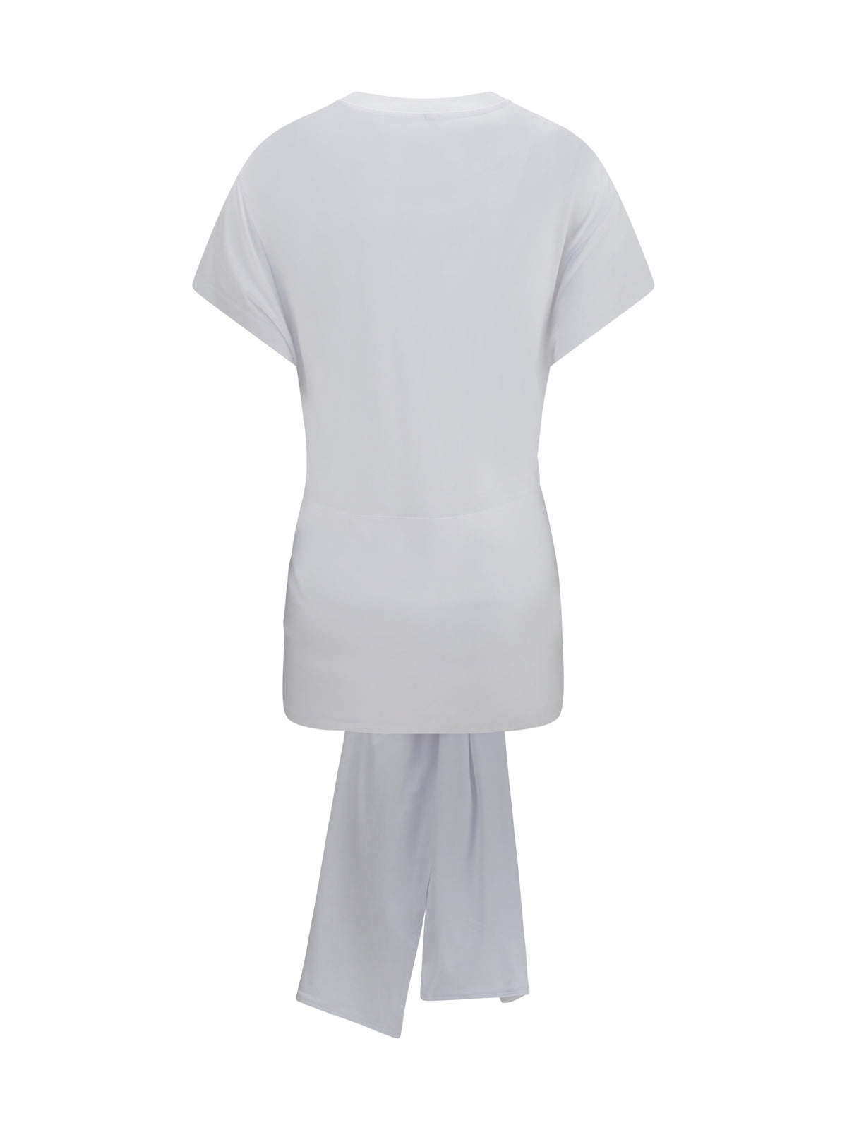 Toteme Draped-waist jersey T-shirt - White