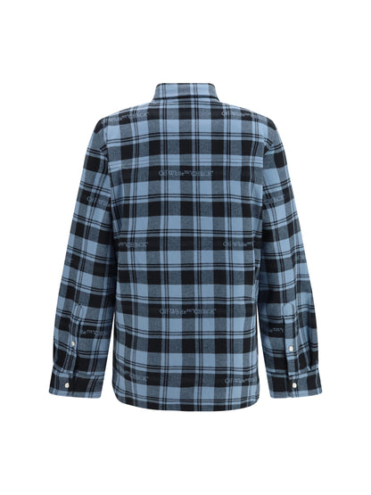 Off-White Check flannel padded Overshirt - Citadel Black
