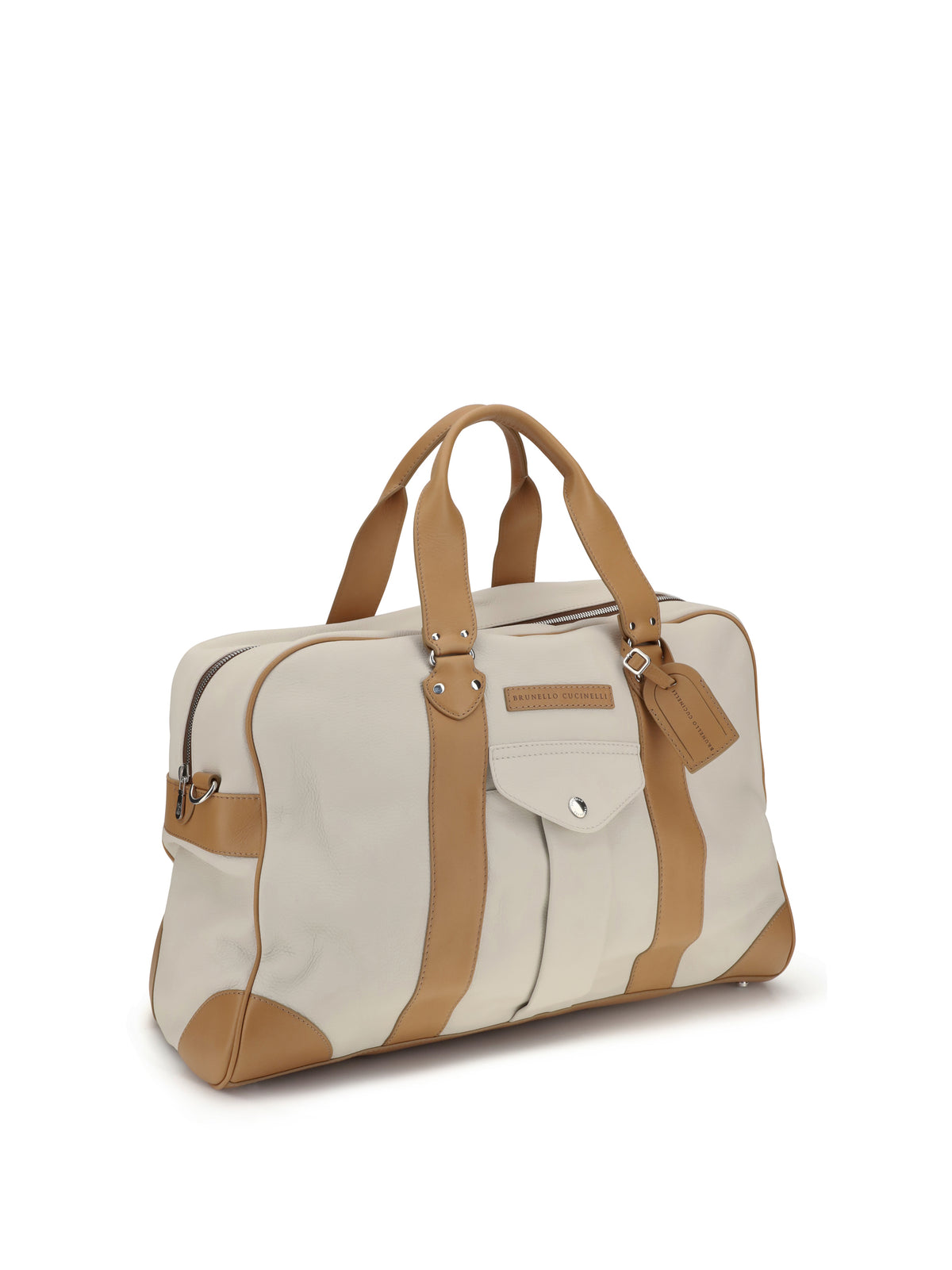 Brunello Cucinelli Street Travel Bag - Ghiaccio+Naturale
