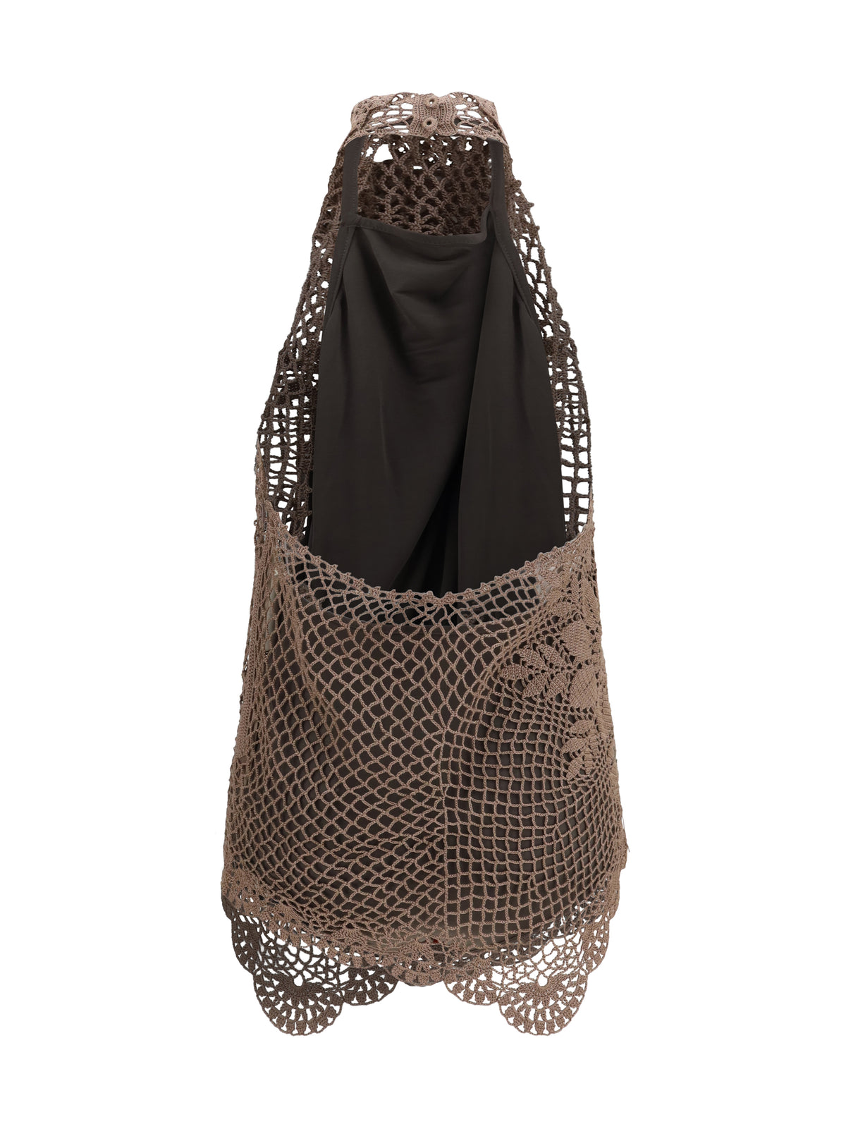 Magda Butrym Crochet lace high-neck Top - Brown