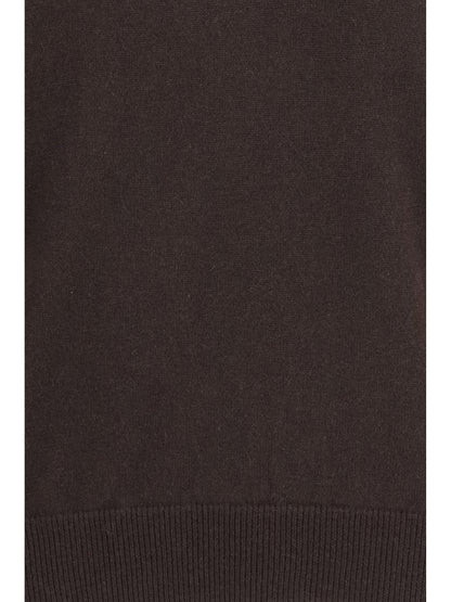 Brunello Cucinelli Cashmere Sweater with Monili chain - Coffee
