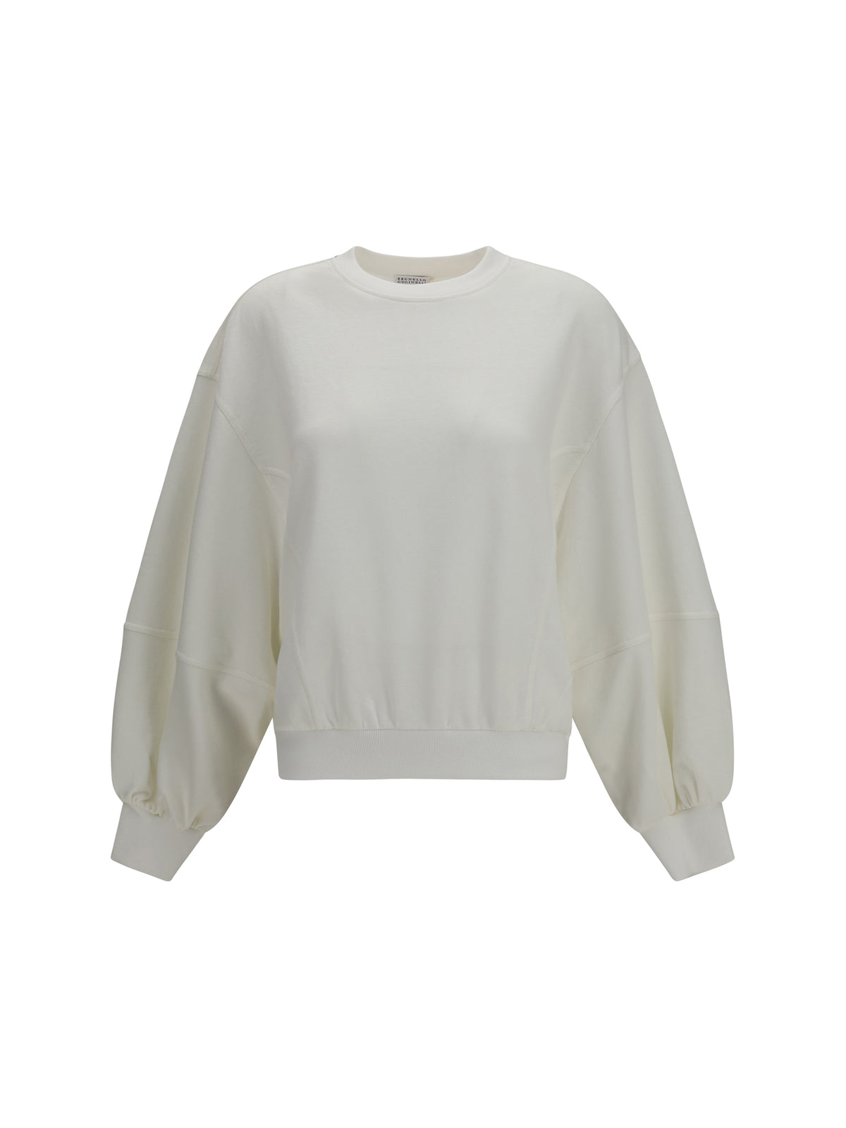 Brunello Cucinelli Cotton and Linen Sweatshirt - White