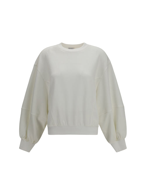 Brunello Cucinelli Cotton and Linen Sweatshirt - White