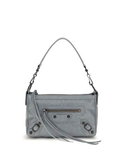 Balenciaga Le City Moto mini Handbag - Blue Grey