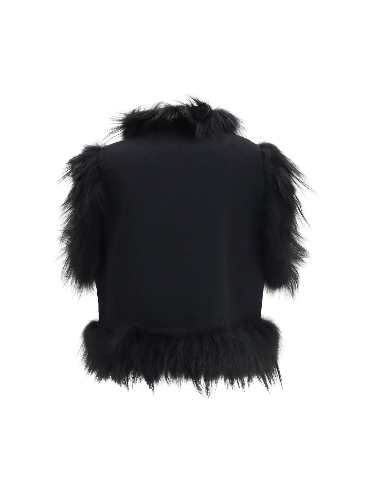 Fendi GILET PANNO + FLORAL - Black