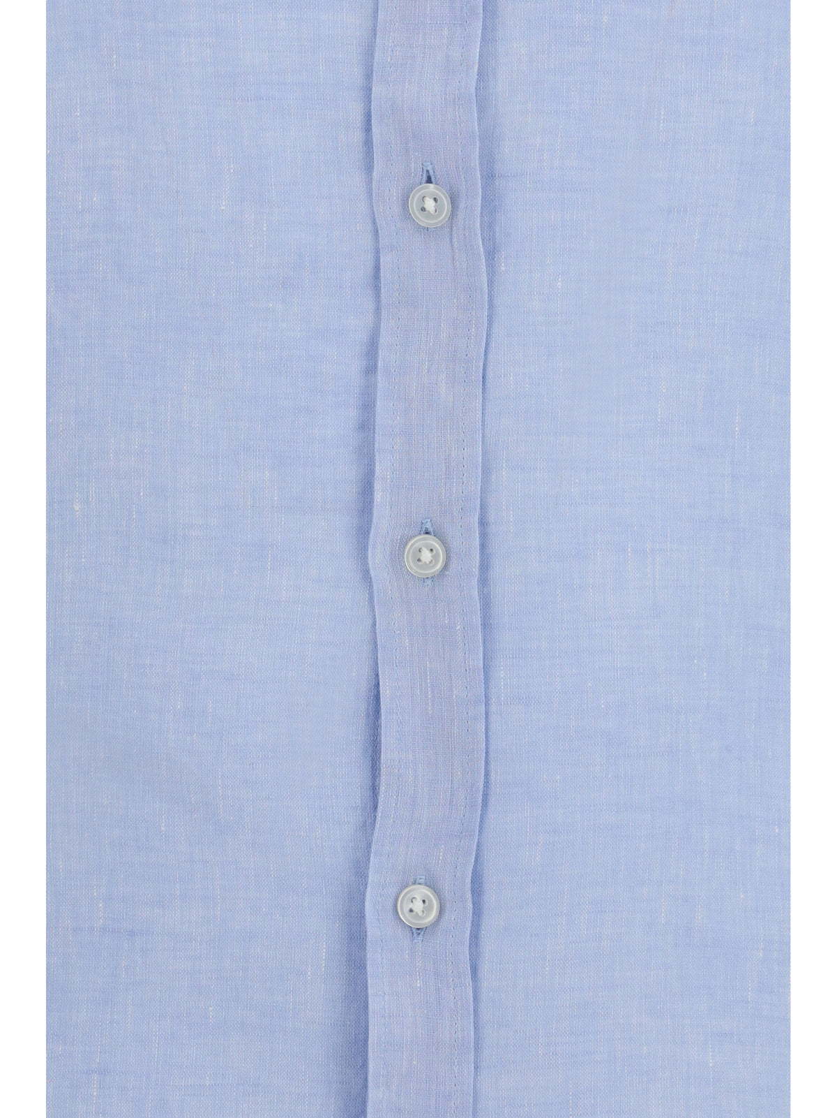 Hugo Boss Black Regular-fit linen Shirt - Light/Pastel Blue