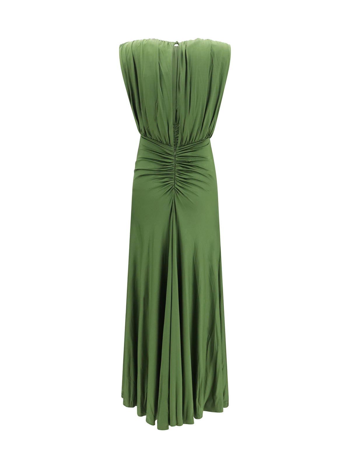 Self-Portrait Jersey gathered maxi Dress - Green