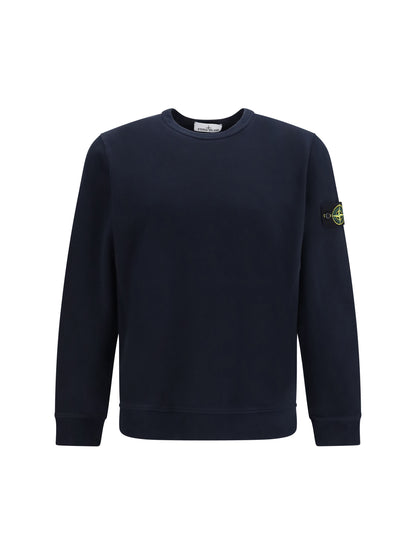 Stone Island Crewneck cotton Sweatshirt - Navy Blue
