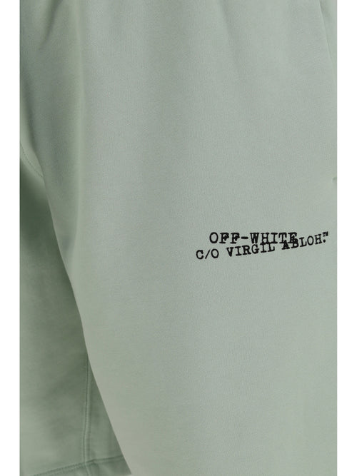 Off-White Type Machine Arrow Skate Sweat Shorts with front logo - Fade Out Mint