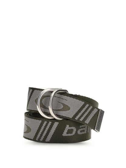 BALENCIAGA D Ring Belt in jacquard canvas