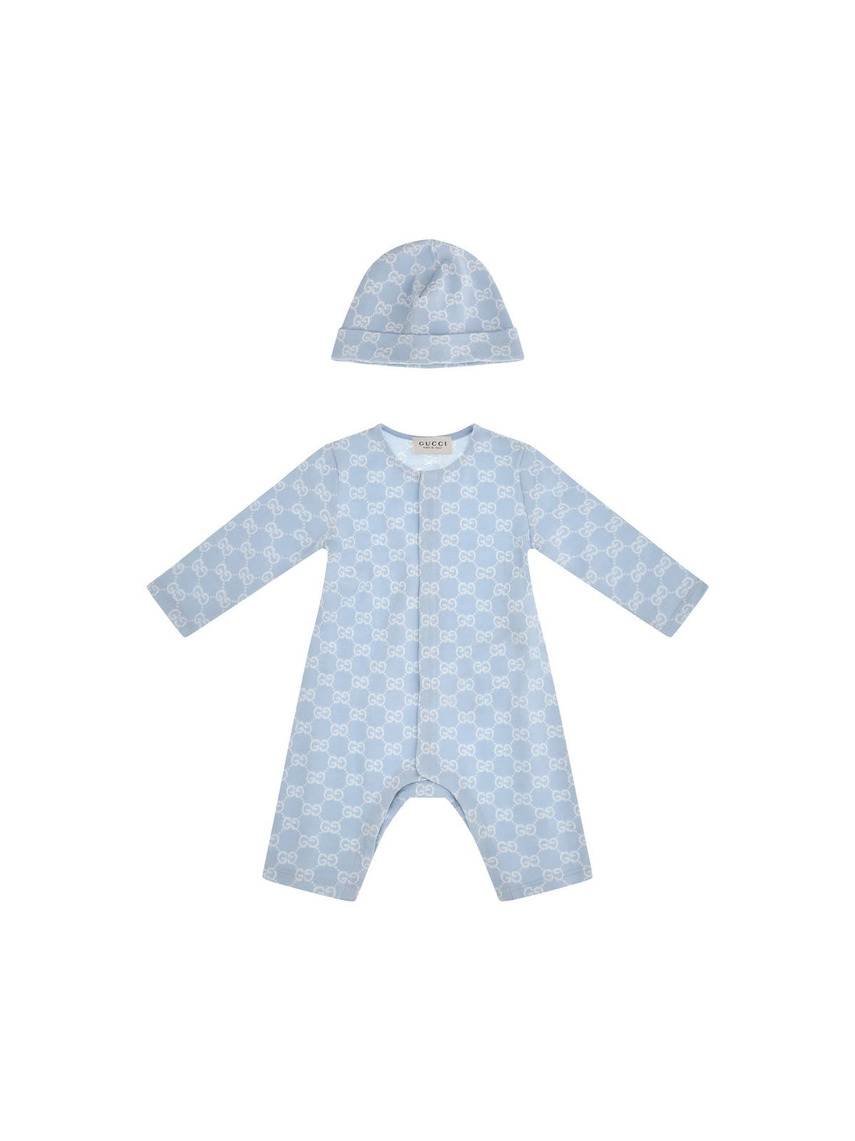 Gucci GG cotton piqué Baby gift Set - Baby Blue/White