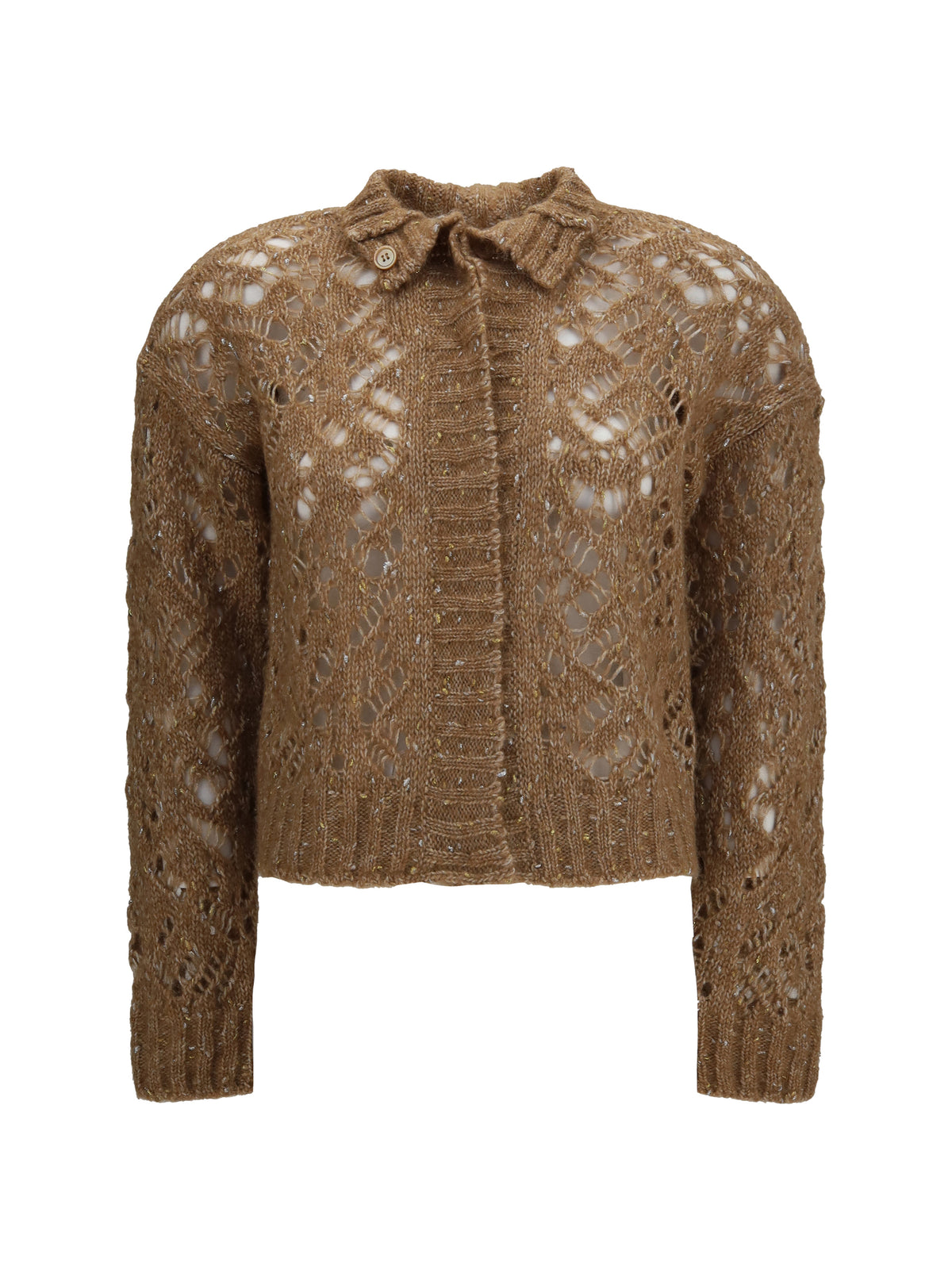 Max Mara Studio Quarto openwork Cardigan - Grey